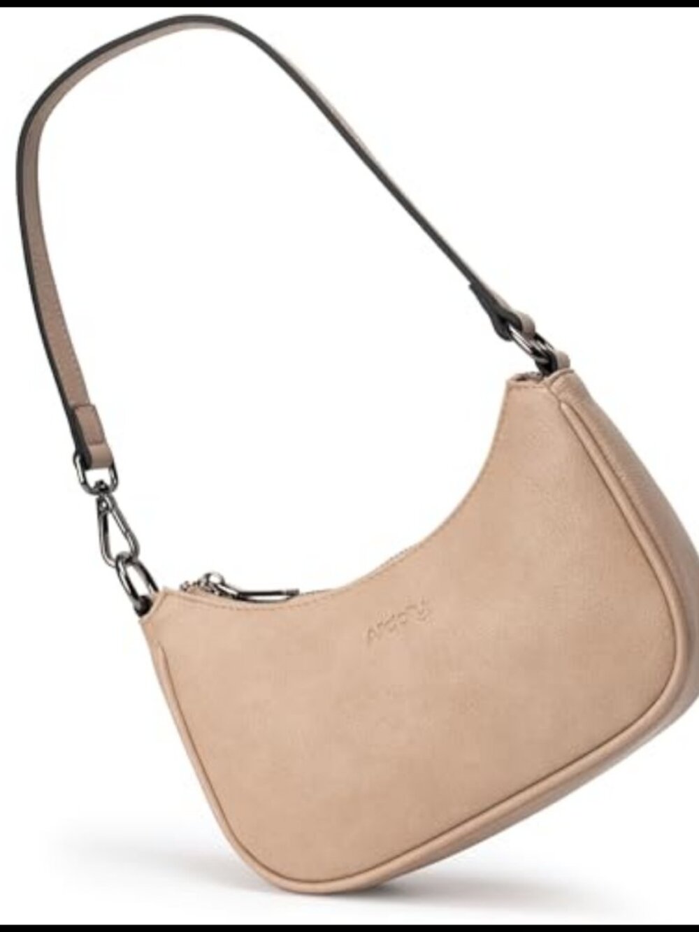 Vegan Leather Crescent Hobo Shoulder Bag Mini Lightweight Purse
